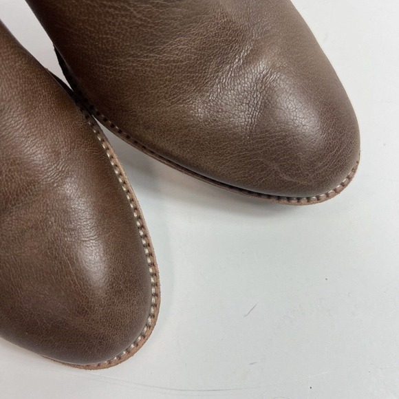 Dolce Vita Women's Taupe Gray Brown Heeled Leather Ankle Boots Booties 7 Stacked - Picture 5 of 14